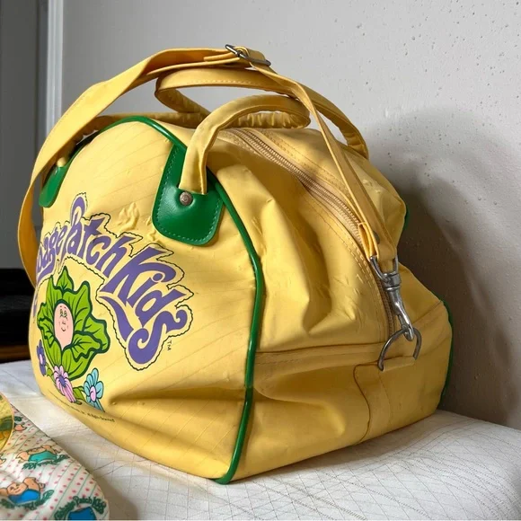Vintage 1984 Cabbage Patch Kids Shoulder Bag Book Tote Yellow and Green - Picture 8 of 12
